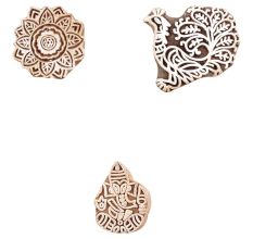 Set of 3 Piece New Mix Wooden Printing Block