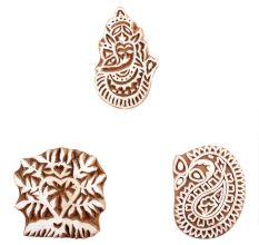 Set of 3 Piece New Mix Wooden Printing Block