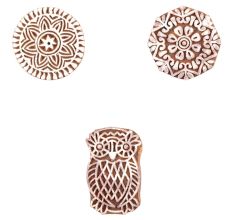 Set of 3 Piece New Mix Wooden Printing Block
