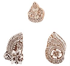 Set of 3 Piece New Mix Wooden Printing Block