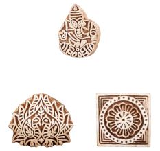 Set of 3 Piece New Mix Wooden Printing Block