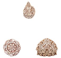 Set of 3 Piece New Mix Wooden Printing Block