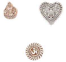Set of 3 Piece New Mix Wooden Printing Block