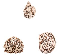 Set of 3 Piece New Mix Wooden Printing Block