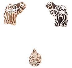 Set of 3 Piece New Mix Wooden Printing Block