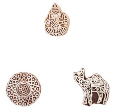 Set of 3 Piece New Mix Wooden Printing Block