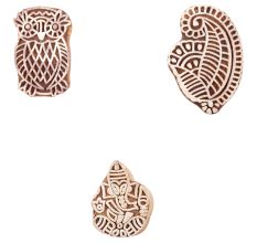 Set of 3 Piece New Mix Wooden Printing Block