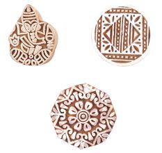 Set of 3 Piece New Mix Wooden Printing Block