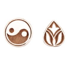Set of 2 Piece New Mix Wooden Printing Block