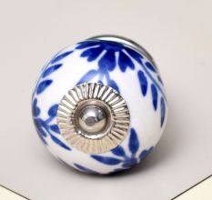 Blue Floral Knob