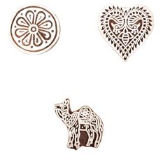 Set of 3 Piece New Mix Wooden Printing Block