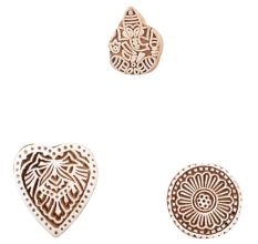 Set of 3 Piece New Mix Wooden Printing Block