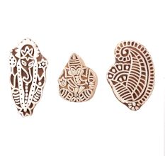 Set of 3 Piece New Mix Wooden Printing Block