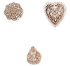 Set of 3 Piece New Mix Wooden Printing Block