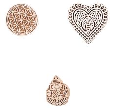 Set of 3 Piece New Mix Wooden Printing Block