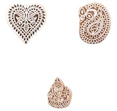 Set of 3 Piece New Mix Wooden Printing Block