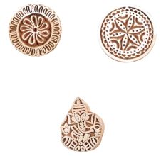 Set of 3 Piece New Mix Wooden Printing Block