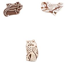 Set of 3 Piece New Mix Wooden Printing Block