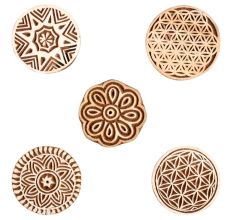 Set of 5 Piece New Mix Wooden Printing Block