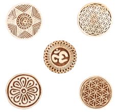 Set of 5 Piece New Mix Wooden Printing Block