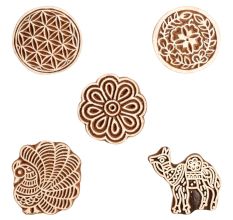 Set of 5 Piece New Mix Wooden Printing Block