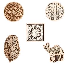 Set of 5 Piece New Mix Wooden Printing Block
