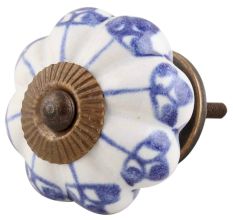 Blue Shamrock Ceramic Knob