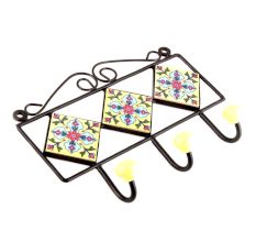  Yellow Red Tiny Flower Tiles  Hooks