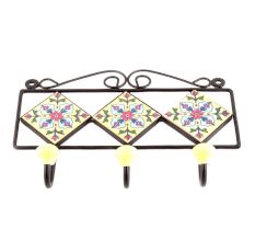  Yellow Red Tiny Flower Tiles  Hooks
