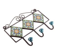 Forest Green Yellow Sunflower Tiles Hook 