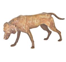 Brass Standing Hunting Hound Dog Figurine
