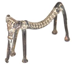 Brass Folk Statue Of Tribal Elephant