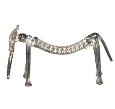 Brass Folk Statue Of Tribal Elephant