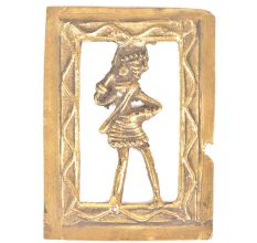 Brass Dhokra Wall Art Hanging Tribal Lady Dancing