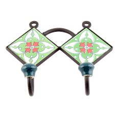 Green And Red Floral Knob 
