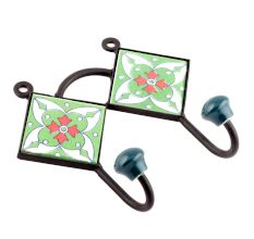 Green And Red Floral Knob 