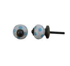 Blue Polka Small Knob