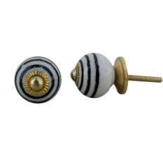 Black Striped Small Knob