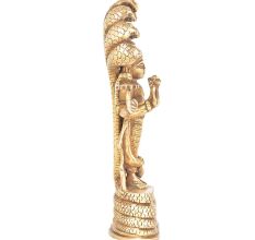 Brass Standing Vishnu On Sheshnaag