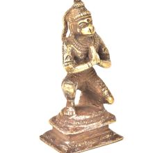 Brass Rustic Hanuman Sitting Joining Hands