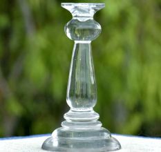Glass Candle Holder Round Base