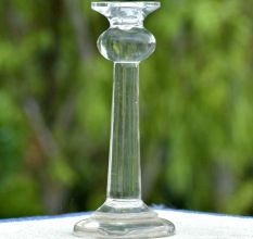 Glass Candle Holder With A Round Base