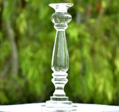 Long Bubble Glass Candle Holder