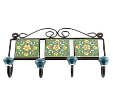 Forest Green And Yellow Tiny Flower Toiles Hooks 
