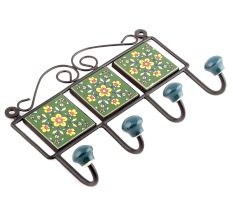 Forest Green And Yellow Tiny Flower Toiles Hooks 