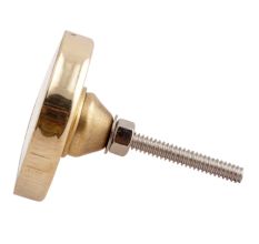 Cream Round  Metal And Bone Knob Online
