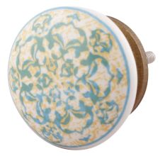 Turquoise Ceramic Flat Dresser Knob Online