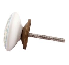 Turquoise Ceramic Flat Dresser Knob Online