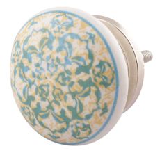 Turquoise Ceramic Flat Dresser Knob Online