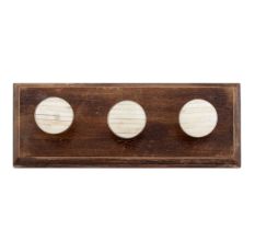 Cream Round  Metal And Bone Wooden Hooks